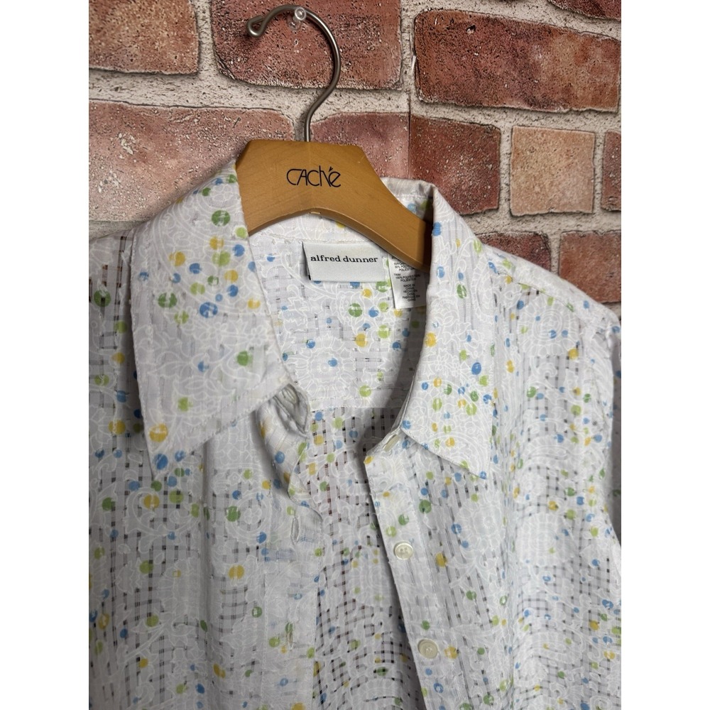 NWT Alfred Dunner Womens Size Medium Watercolor Floral Print Blouse Top NEW - Picture 2 of 6
